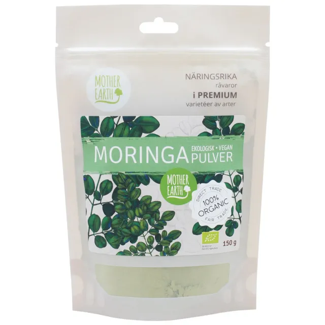 Natessen Mother Earth Moringapulver EKO pulver 150 g grønn