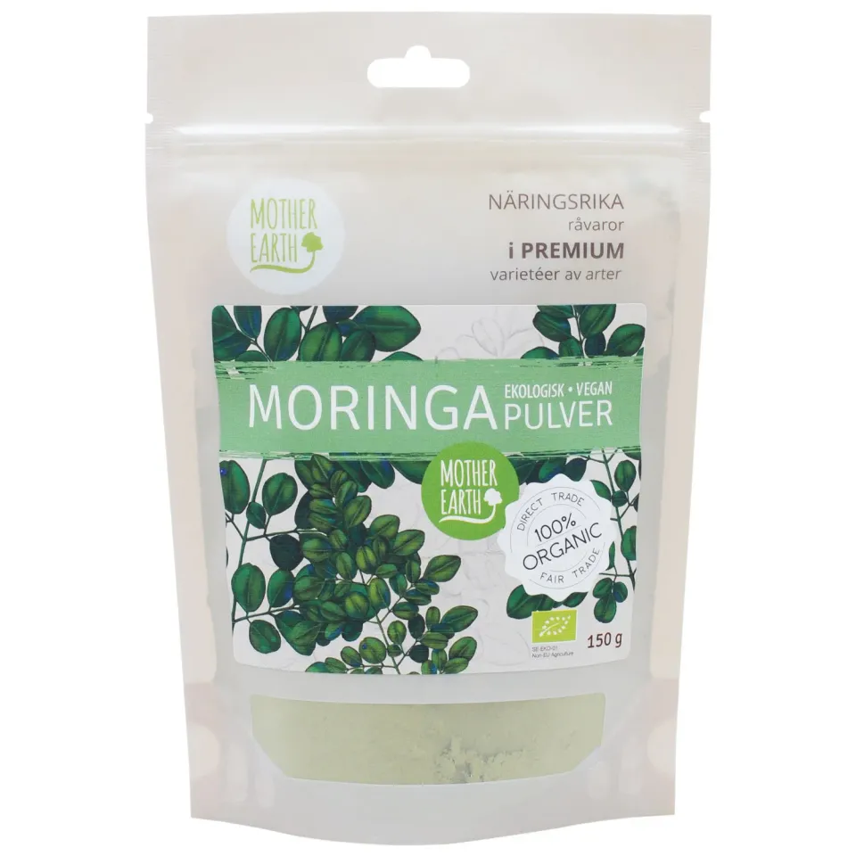 Natessen Mother Earth Moringapulver EKO pulver 150 g grønn