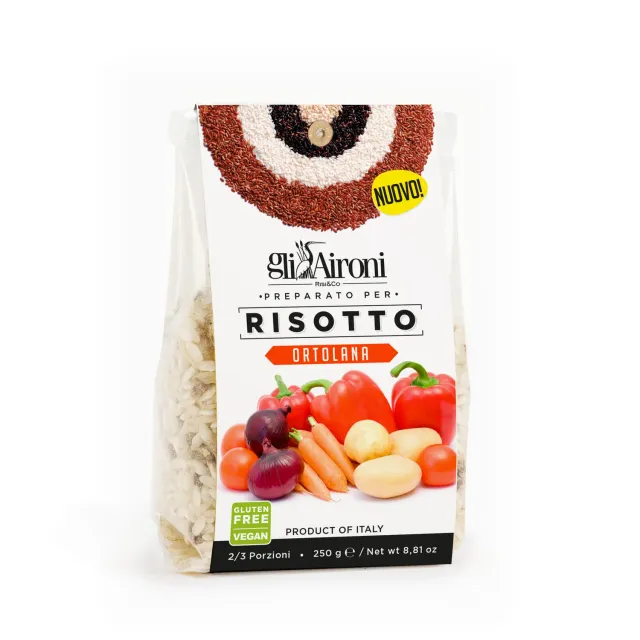 Gli Aironi all'Ortolana risotto vegansk