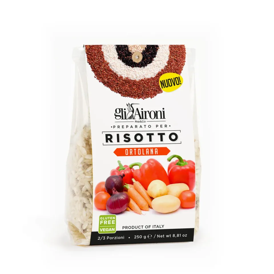 Gli Aironi all'Ortolana risotto vegansk