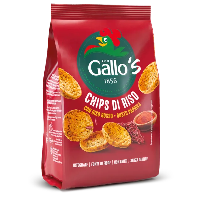 Riso Gallo Gallo's Chips Riso Rosso chips paprika glutenfri