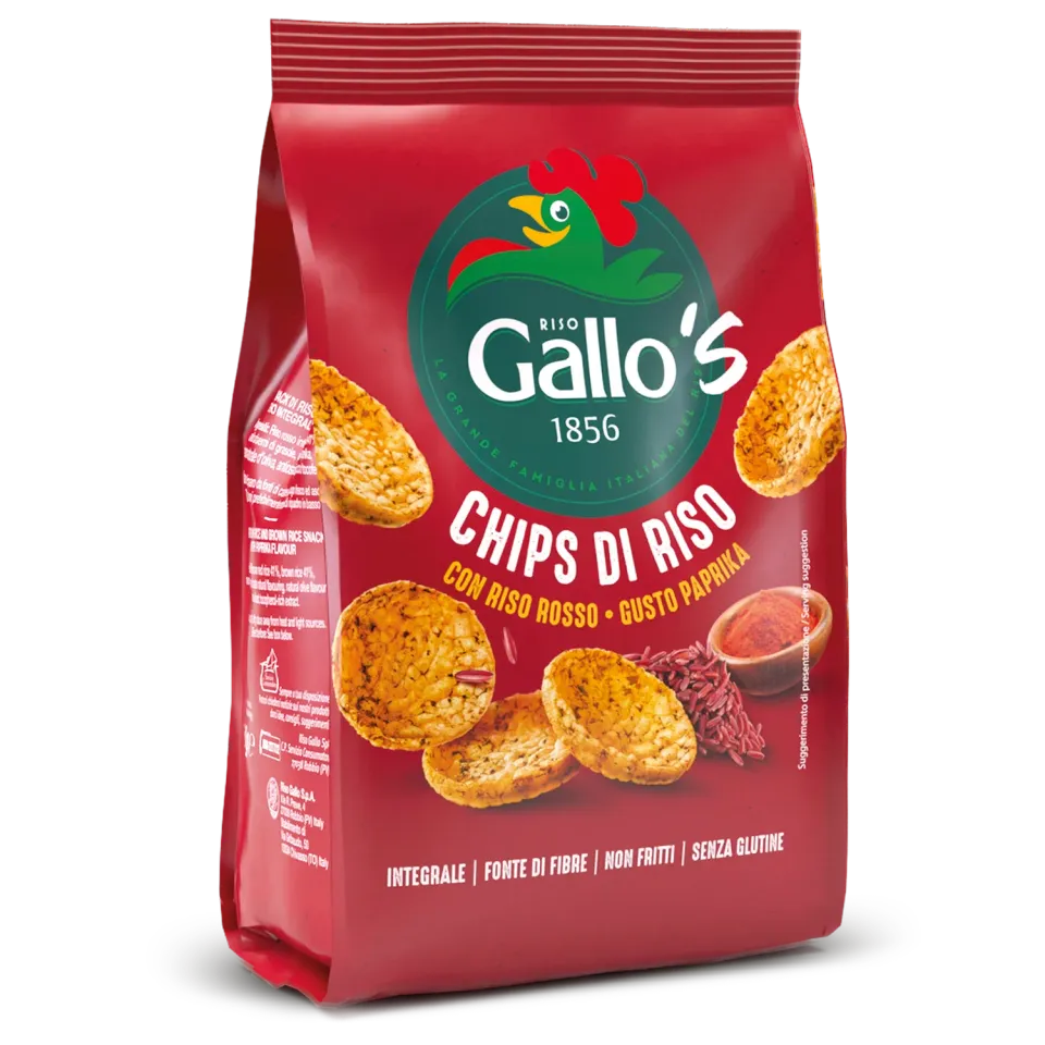 Riso Gallo Gallo's Chips Riso Rosso chips paprika glutenfri