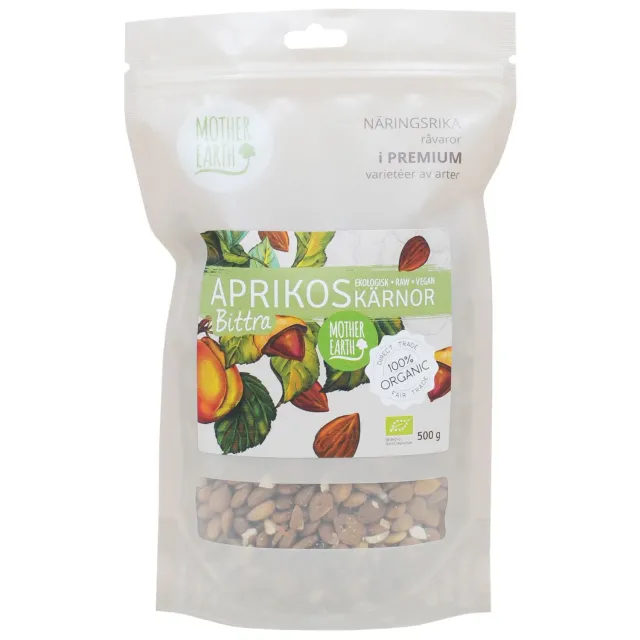 Natessen Mother Earth aprikoskjerner bitre 500 g øko