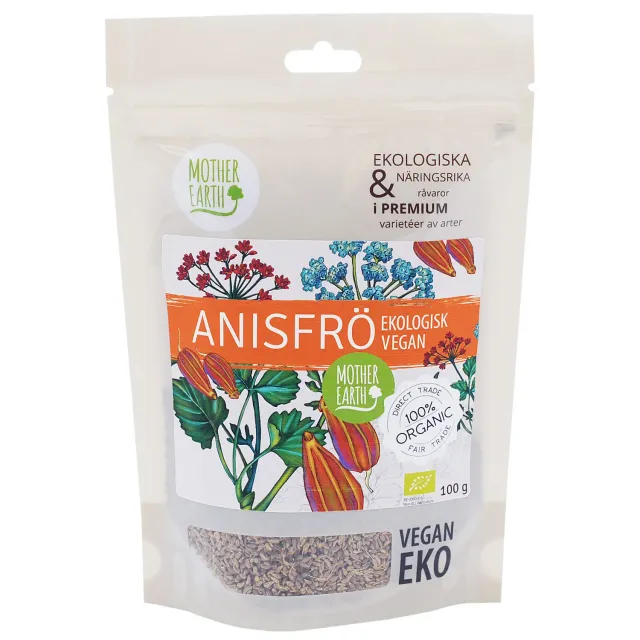 Natessen Mother Earth anisfrø hel økologisk 100 g lakris