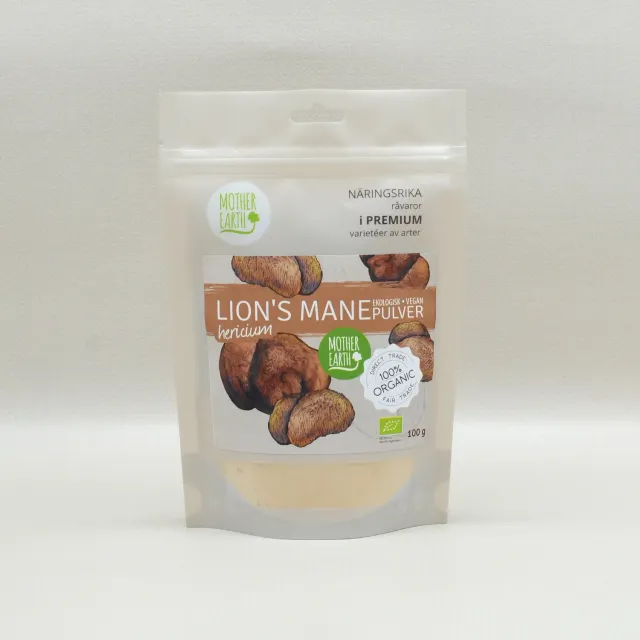 Natessen Mother Earth Lion's Mane Soppulver 100g EKO Fiberrik