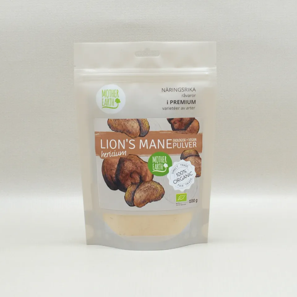 Natessen Mother Earth Lion's Mane Soppulver 100g EKO Fiberrik