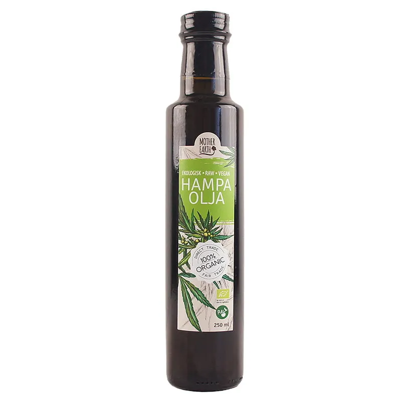 Natessen Mother Earth hampaolje kaldpresset 250 ml rå