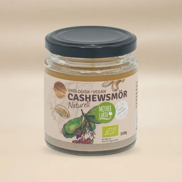 Natessen Mother Earth cashewsmør naturell premium øko 210g