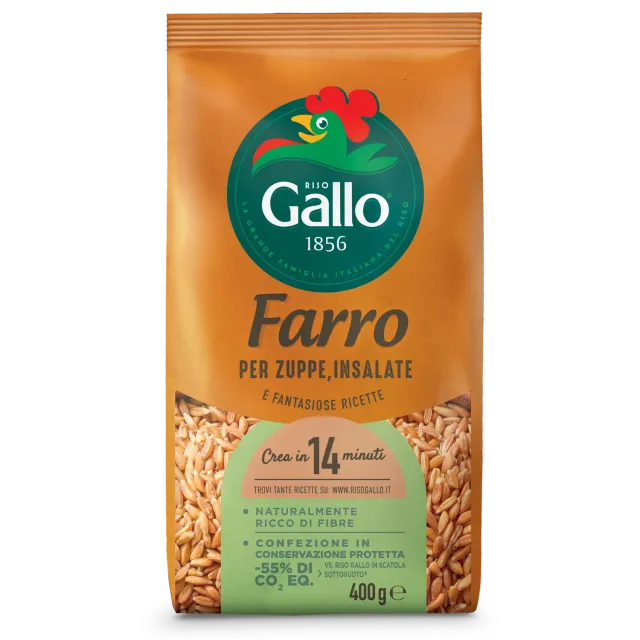 Riso Gallo Farro speltkorn fiberrik tilbehør