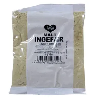 Saga Malt ingefær krydder 50 g sterk