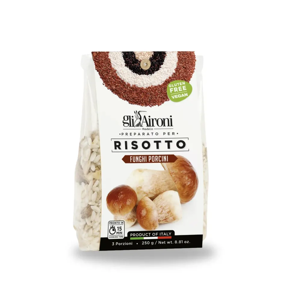 Gli Aironi risotto steinsopp glutenfri