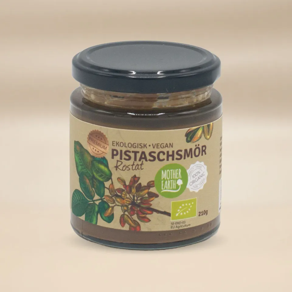 Natessen Mother Earth pistasjsmør ristet 210g øko 100% nøtter