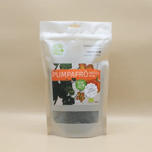 Natessen Mother Earth gresskarfrø øko 500 g rå