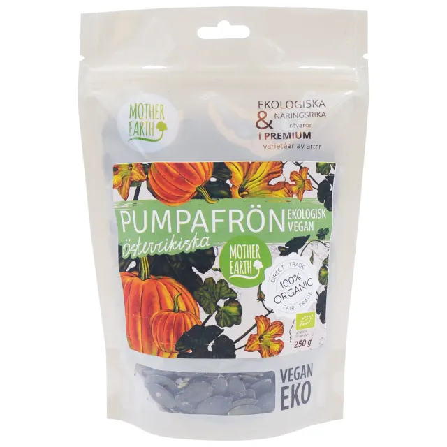 Natessen Mother Earth gresskarkjerner 250 g RAW EKO