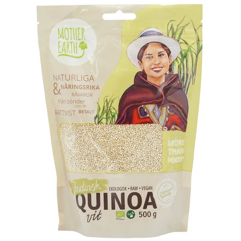 Natessen Mother Earth quinoafrø hvite premium øko 500 g milde