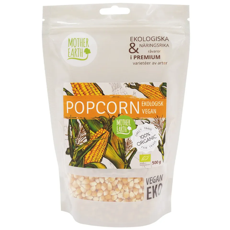 Natessen Mother Earth popkorn øko 500 g til kvelds