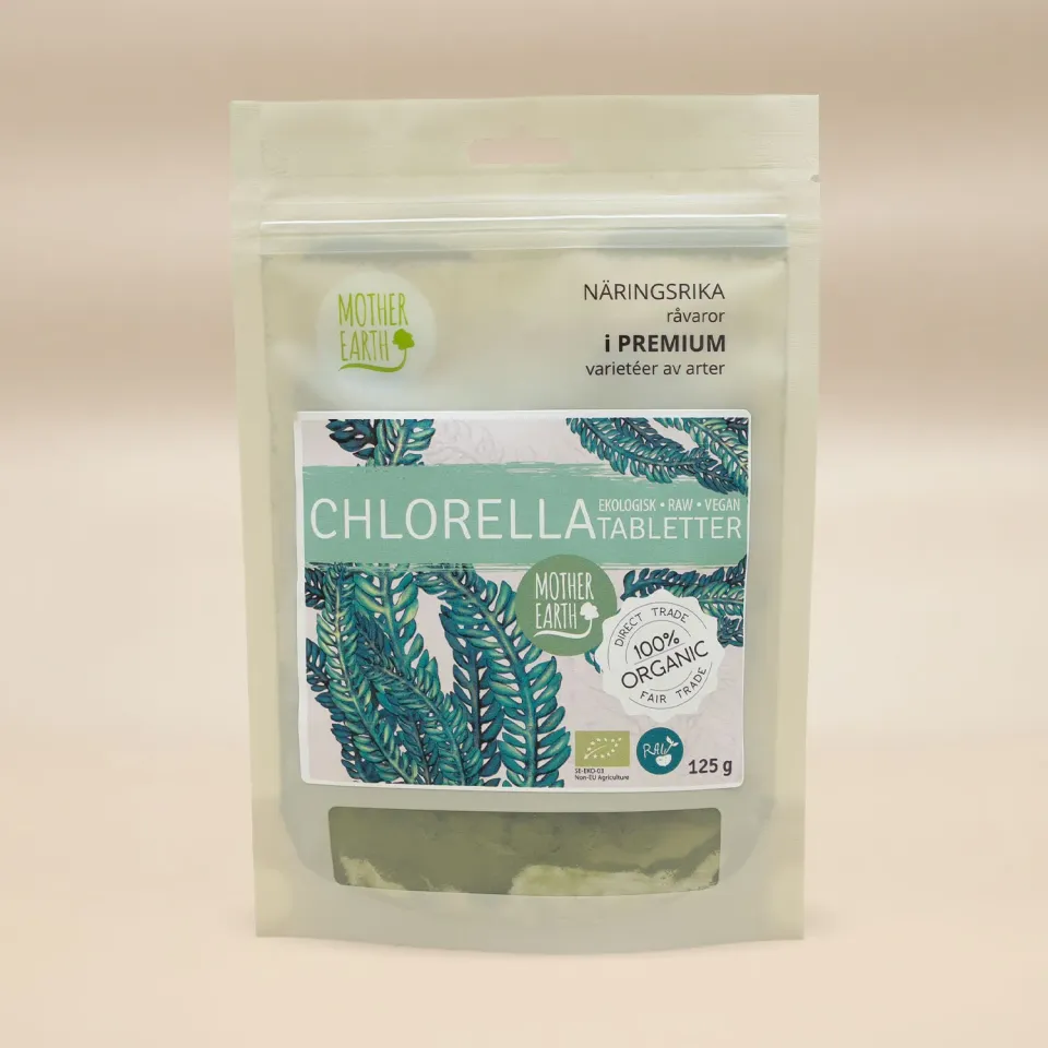 Natessen Chlorella tabletter 125 g rå økologisk