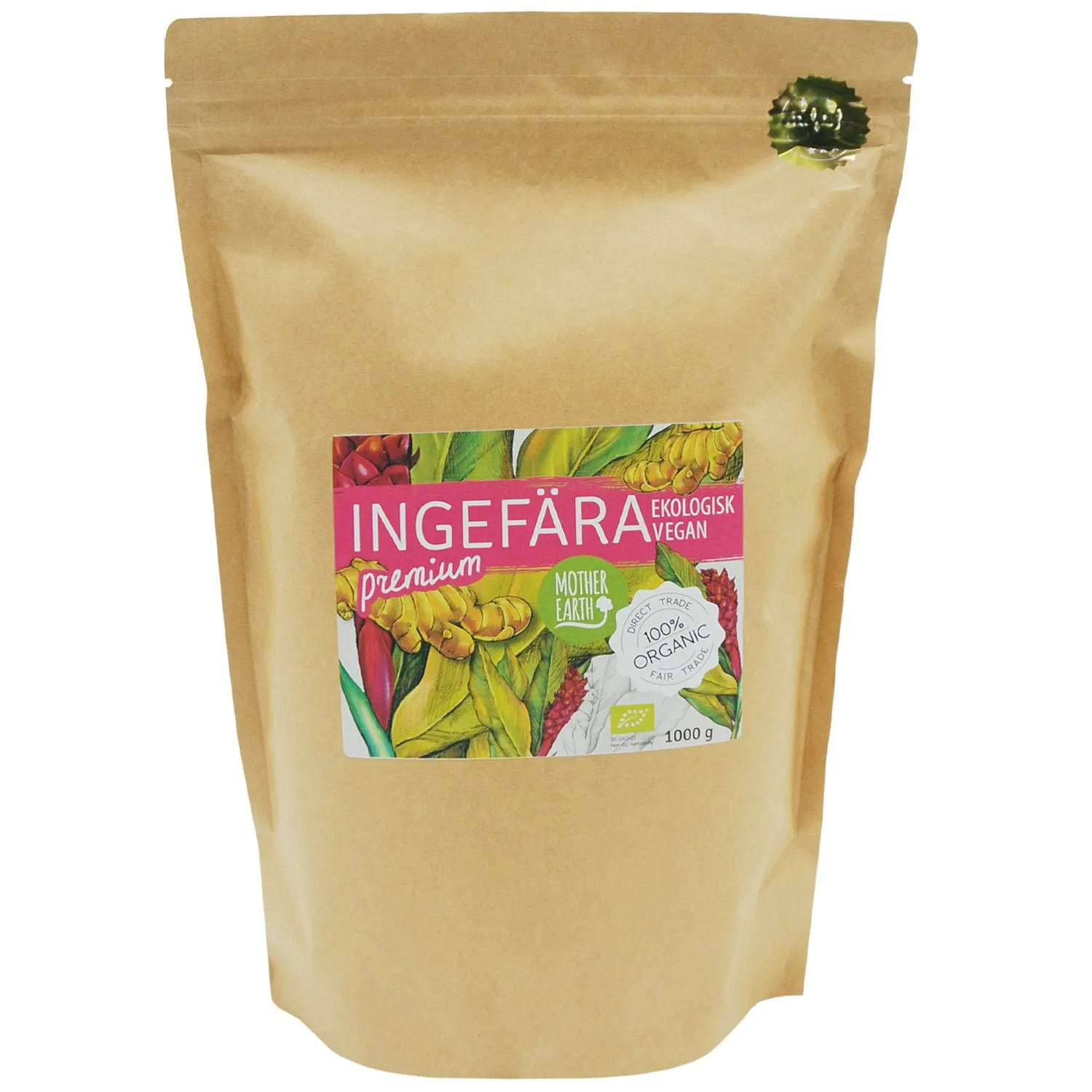 Natessen Mother Earth Premium ingefærpulver 1 kg økologisk