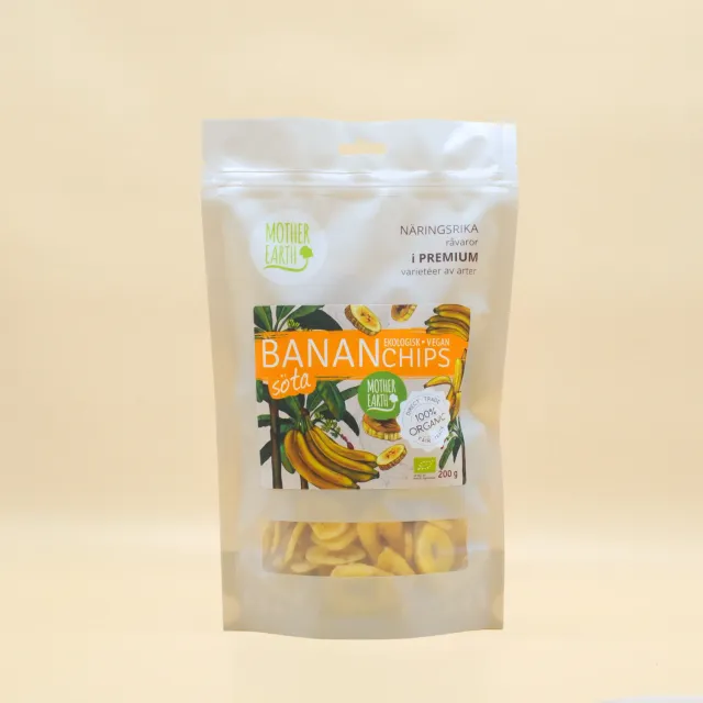 Mother Earth bananchips søte 200 g økologisk